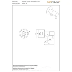 Mitigeur pour bidet bec contemporain SANINDUSA Tube chromé livré avec 2 flexibles