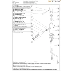 Mitigeur pour bidet mousseur orientable SANINDUSA Icone chromé livré avec fixation 2 flexibles