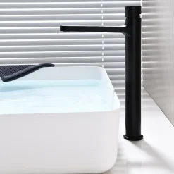 Mitigeur surélevé pour lavabo et vasque BERNSTEIN 8212 - Noir mat