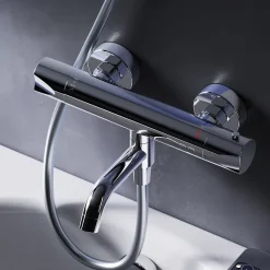 Mitigeur thermostatique bain/douche Robinet salle de bain, Chromé FTA50000 Hit AM.PM