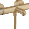 Mitigeur thermostatique bain/douche bronze brossé, Hansgrohe Ecostat Comfort