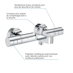 Mitigeur thermostatique Bain / Douche 1/2 Precision Get
