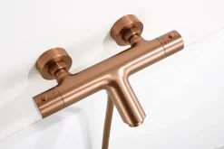 Mitigeur thermostatique de bain et douche MONZA - Or rose brossé