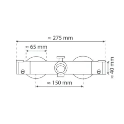 Mitigeur thermostatique de baignoire Schütte LONDON chromé
