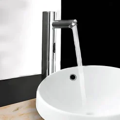 Mitigeur vasque moderne à capteur automatique Chromé - eau froide - Pula