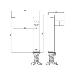 Mitigeur vasque Or rose - Syrma