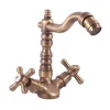 Mélangeur bidet long MORAVA sans siphon en laiton bronze