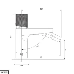 Mélangeur de bidet - Cuivre Brossé - CONTOUR