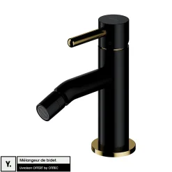 Mélangeur de bidet - Noir & Or - Y