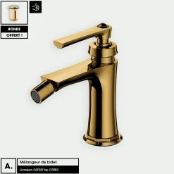 Mélangeur de bidet avec Bonde OFFERT - ARMANCE - Or