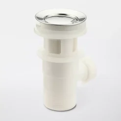 Mélangeur de lavabo avec vidage et flexibles Femelle 12/17 en laiton chromé Grenvik