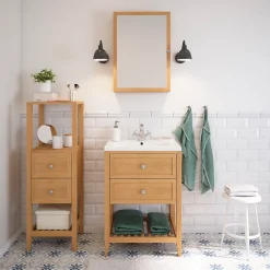 Mélangeur de lavabo en laiton chromé GoodHome Etel