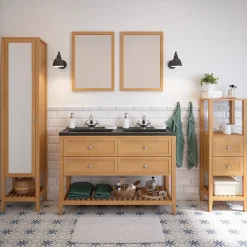 Mélangeur de lavabo en laiton chromé GoodHome Etel