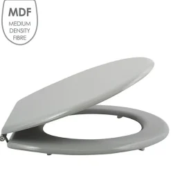 MSV Abattant Wc MDF Gris Argent