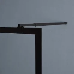 Mur d'accès en verre transparent de 120 cm avec cadre noir