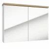 Naturel Armoire à miroir Naturel Stilla 80x60 cm blanc (STILLAE08001)