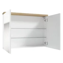 Naturel Armoire à miroir Naturel Stilla 80x60 cm blanc (STILLAE08001)