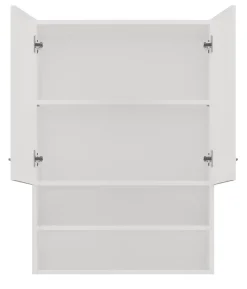 NELLIO - Armoire de toilette murale - Meuble Salle de bain à suspendre - 64x30x90 cm - Rangement