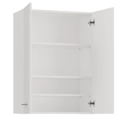 NELLIO - Armoire de toilette murale - Meuble Salle de bain à suspendre - 64x30x90 cm - Rangement