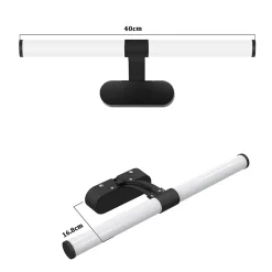 NETTLIFE Applique LED salle de bain, lampe miroir LED, lumière blanche neutre 4000 Kelvin, 6W, étanche IP44, largeur 400mm,noire