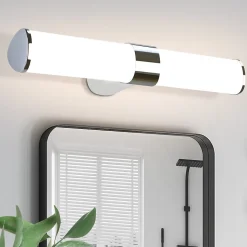 NETTLIFE Applique miroir LED 8W chrome étanche IP44 40CM blanc neutre 4000K