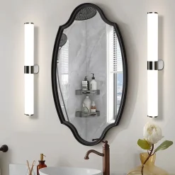NETTLIFE Applique miroir LED 15W 60CM Chrome Etanche IP44 Blanc neutre 4000K Moderne