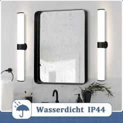 NETTLIFE applique miroir LED 15W 60cm blanc neutre 4000K noir