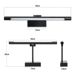 NETTLIFE Lampe à miroir LED salle de bain 6W blanc neutre 4000K pinçable Applique murale chrome
