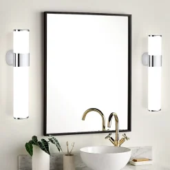 NETTLIFE Lot 2 Lampes Miroir LED 6W 30CM IP44 Blanc Neutre 4000K Salle de Bain Chrome Moderne
