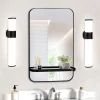 NETTLIFE Lot 2 Lampes Miroir LED 6W 30CM IP44 Blanc Neutre 4000K Salle de Bain Noire