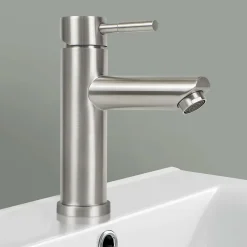 NETTLIFE robinet d'évier robinet chaud/froid robinet haute pression en acier inoxydable