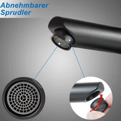 NETTLIFE robinet d'évier robinet chaud/froid robinet haute pression en acier inoxydable
