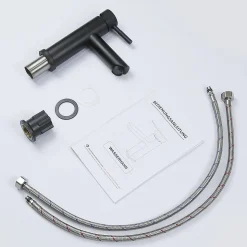 NETTLIFE robinet d'évier robinet chaud/froid robinet haute pression en acier inoxydable