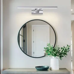 NETTLIFE Spiegelleuchte Led 8W et Blanc Neutre et 4000K Moderne Chromé 40cm
