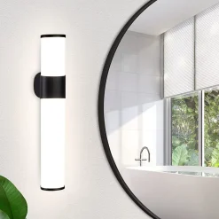 NETTLIFE 6W 30CM LED Salle de Bain IP44 Blanc Neutre 4000K Lampe Miroir Noir Moderne