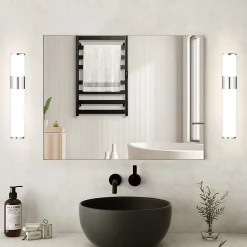 NETTLIFE 6W 30CM LED Salle de Bain IP44 Blanc Neutre 4000K Lampe Miroir Chrome Moderne