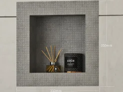 Niche de douche à encastrer et prête à carreler - 31 x 31 cm - KLARA