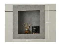 Niche de douche à encastrer et prête à carreler - 31 x 31 cm - KLARA