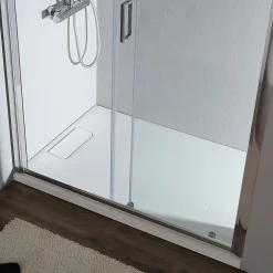 Niche de douche avec porte coulissante 100 cm en verre 6 mm - new giada