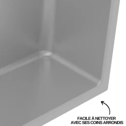 Niche de Douche Gris Satiné - 30x30 cm - Rangement Mural Salle de Bain - NOOK