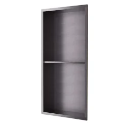 Niche de Douche Mural 33 x 63 cm - Rangement Salle de Bain en finition Noir Métal - ARTIC