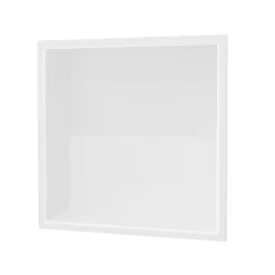 Niche de Douche Mural 33 x 33 cm - Rangement Salle de Bain en finition Blanc Satiné - ATLANTIC