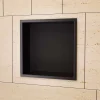 Niche de Douche Mural 33 x 33 cm - Rangement Salle de Bain en finition Noir Mat - ATLANTIC