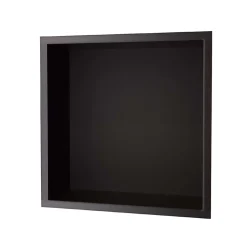Niche de Douche Mural 33 x 33 cm - Rangement Salle de Bain en finition Noir Mat - ATLANTIC