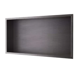 Niche de Douche Mural 63 x 33 cm - Rangement Salle de Bain en finition Noir Métal - PACIFIC