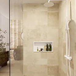 Niche de Douche Mural 63 x 33 cm - Rangement Salle de Bain en finition Noir Métal - PACIFIC