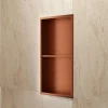 Niche de Douche Mural 33 x 63 cm - Rangement Salle de Bain en finition Cuivré - ARTIC