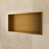 Niche de Douche Mural 63 x 33 cm - Rangement Salle de Bain en finition Or Brossé - PACIFIC