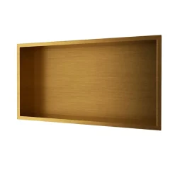 Niche de Douche Mural 63 x 33 cm - Rangement Salle de Bain en finition Or Brossé - PACIFIC