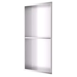 Niche de Douche Mural 33 x 63 cm - Rangement Salle de Bain en finition Niquel Brossé - ARTIC